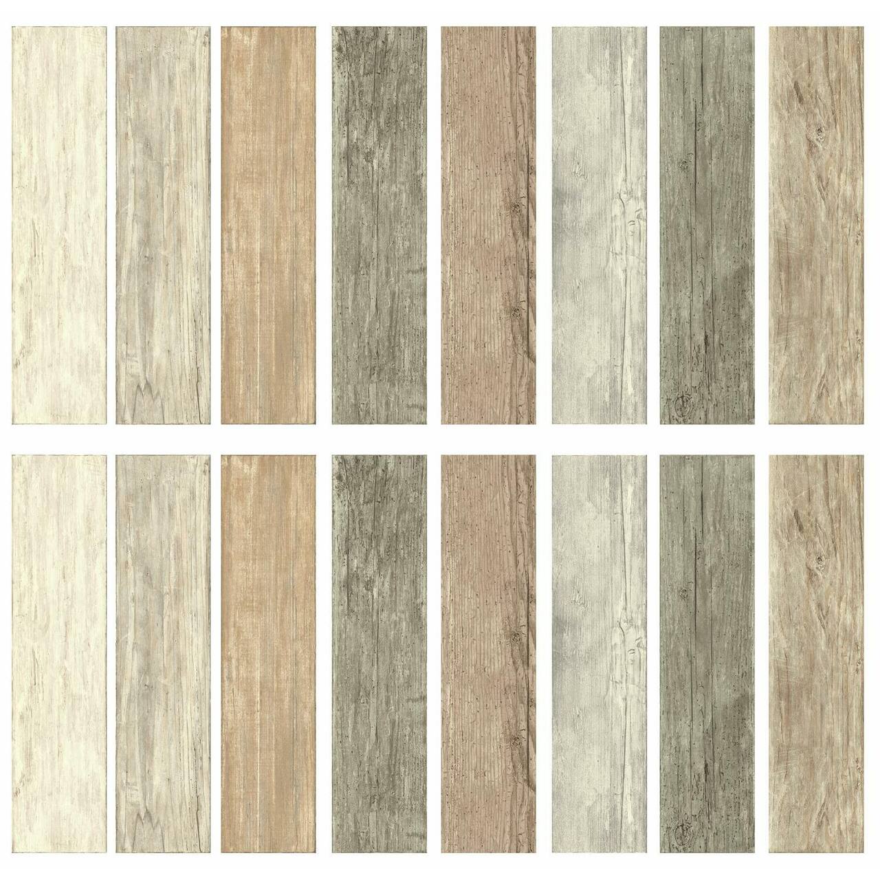 Roommates Distressed Barn Wood Plank Peel & Stick Giant Wall Decals
